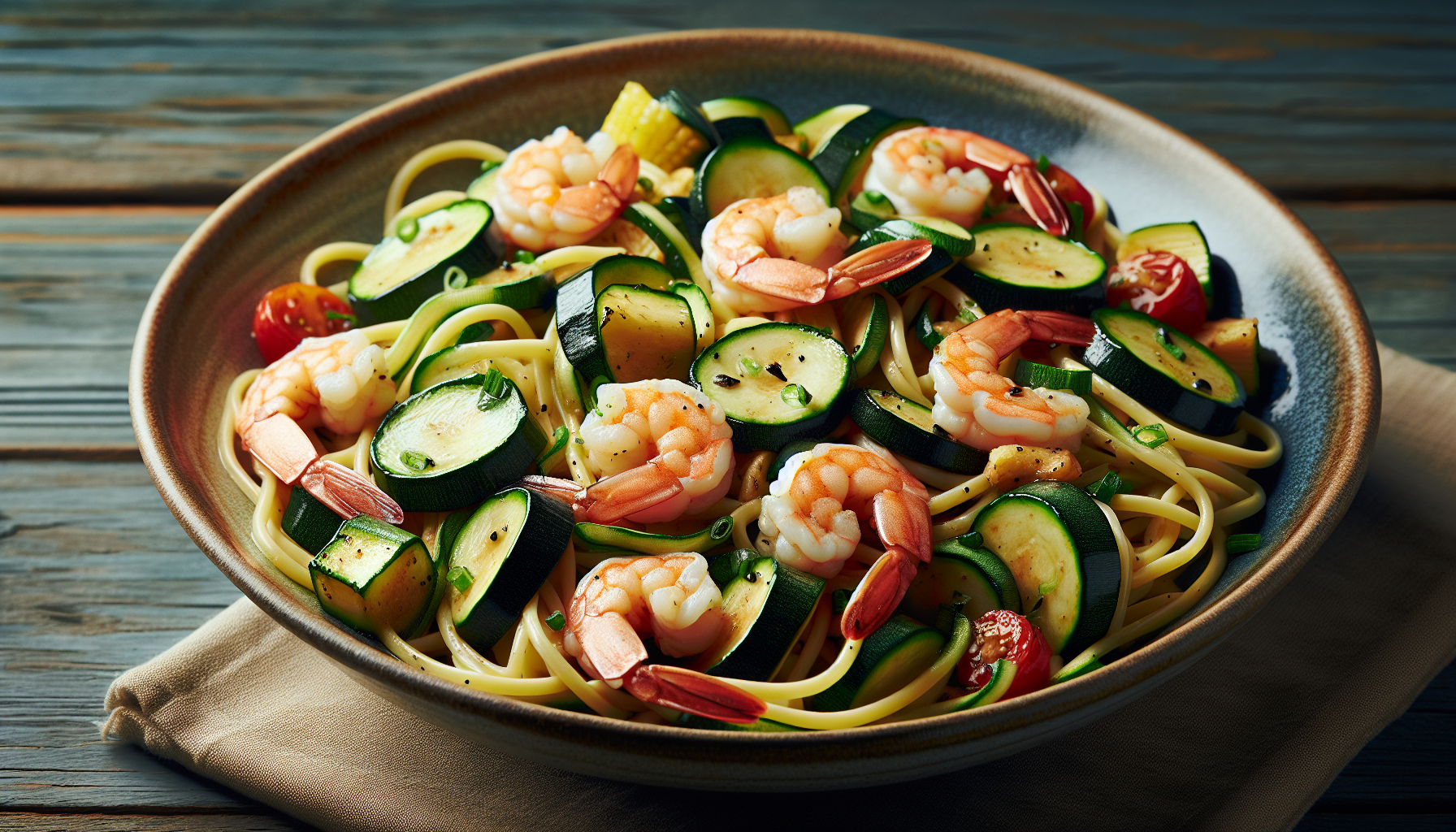 pasta zucchine e gamberetti